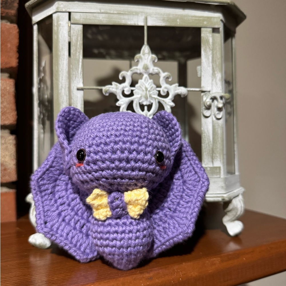 Handmade crocheted bat
